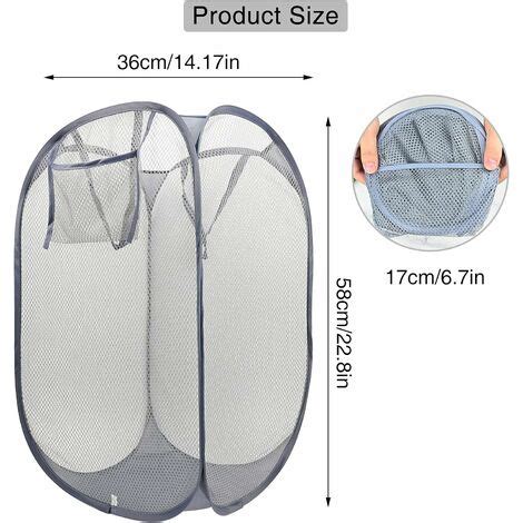 Paquete De Cesto Para La Colada Plegable De Malla Transpirable De