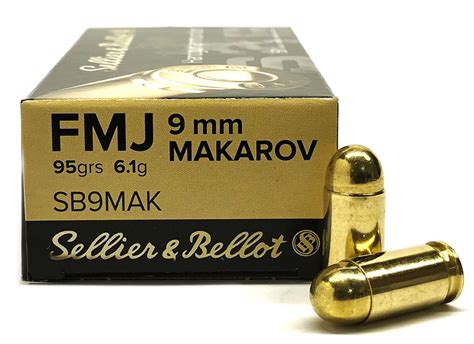 9x18 Makarov 95 Grain Fmj Sellier And Bellot Ammunition