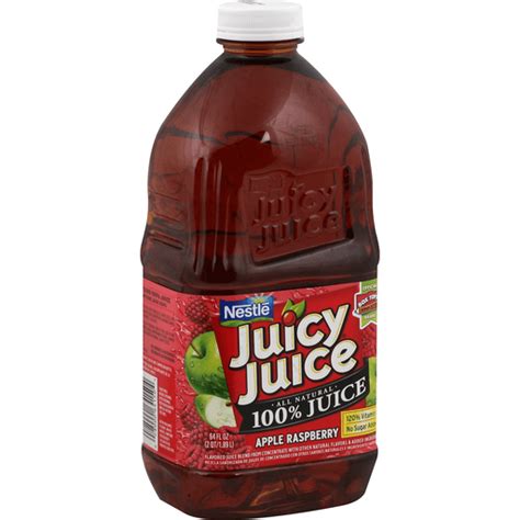 Nestle Juicy Juice All Natural 100% Juice Apple Raspberry Flavored ...