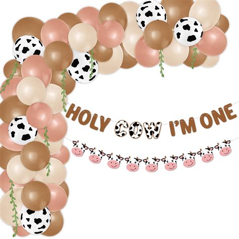 Buy Cow Balloon Arch Kit Boho Birthday Decorations Brown Cream White