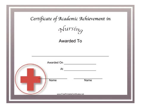 Nursing Academic Achievement Certificate Template Download Printable ...