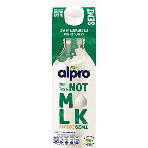 Alpro Dairy Free Plant Based This Is Not M Lk Semi Oat Drink Litre