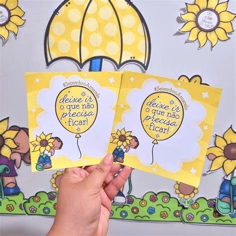 Ideias De Lembrancinhas Setembro Amarelo - Kit Setembro Amarelo: Painel, Viseira e Lembrancinhas