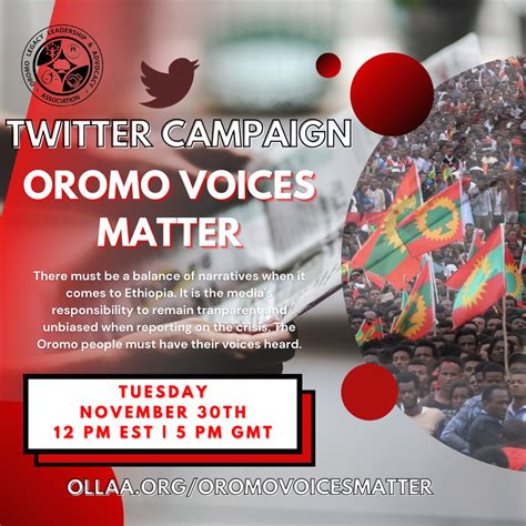 Oromovoicesmatter Oromo Legacy Leadership And Advocacy Association