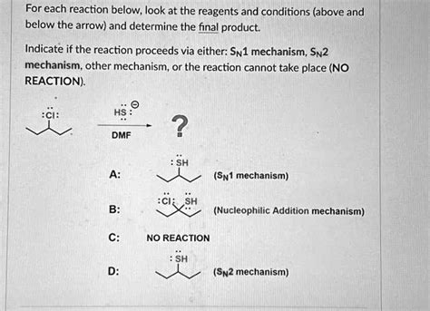 Solved Texts For Each Reaction Below Look At The Reagents And Conditions Above And Below The