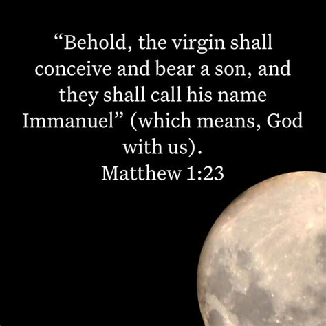 Matthew 1 23 “behold The Virgin Shall Conceive And Bear A Son And