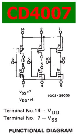 CD4007 Datasheet - CMOS Pair Plus Inverter