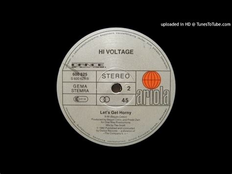 Hi Voltage Let S Get Horny Vinyl 7 Promo 1982 R13332080