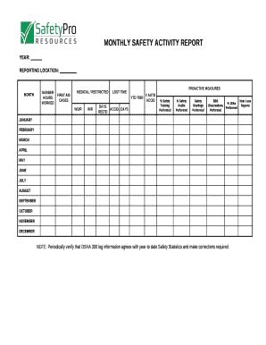 Monthly Activity Report Template Word Doc Template Pdffiller