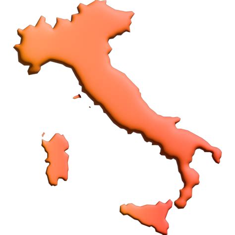 3d Render Country Map Italy 24076028 Png