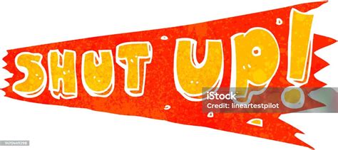 Cartoon Shut Up Sign Stock Illustration - Download Image Now - Art, Cartoon, Design - iStock