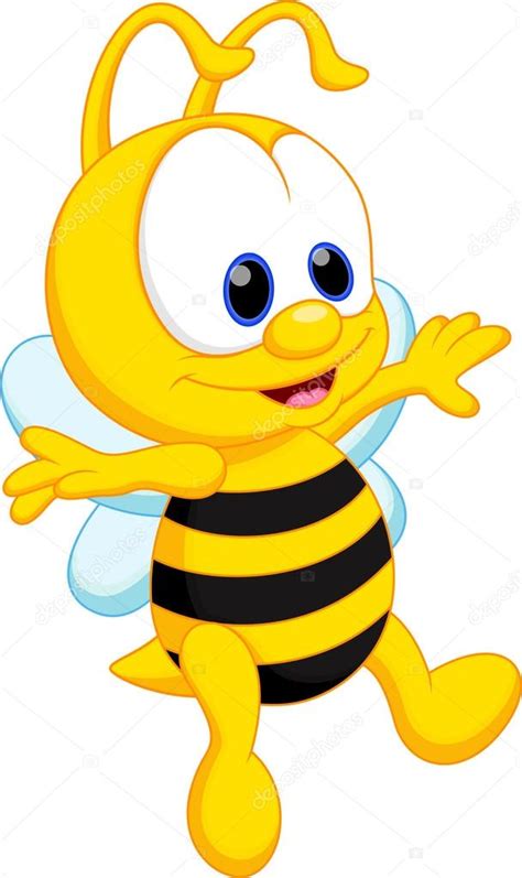 Lindo Bebé Abeja Dibujos Animados — Vector De Stock © Irwanjos2 45254409