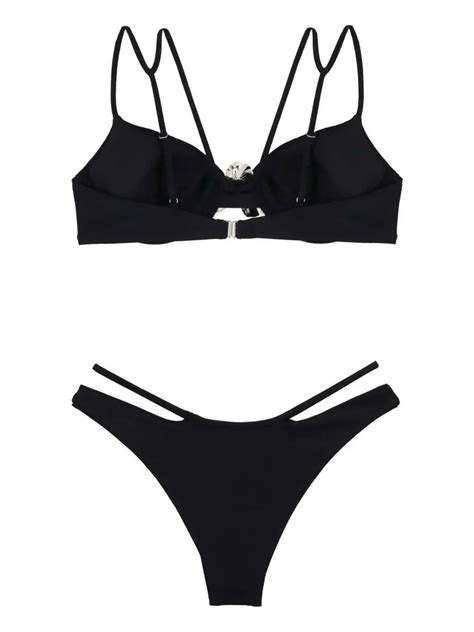 David Koma Double Straps Bikini ブラック FARFETCH JP
