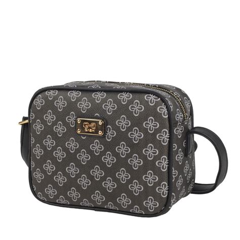 Bolsa Transversal Feminina Gash Bg72273 Monograma Preto Submarino