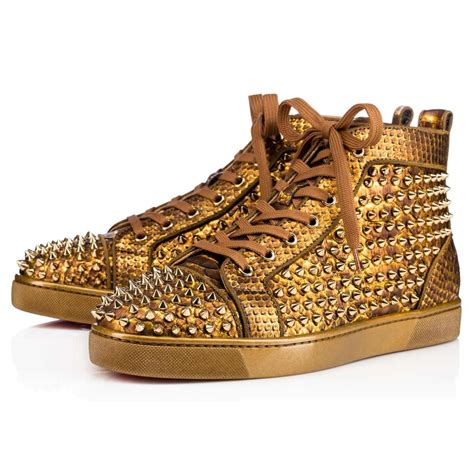 Gold Louboutin Sneakers Outlet