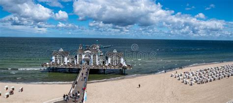 Historic Building At Pier In The Baltic Seaside Resort Of Sellin On The