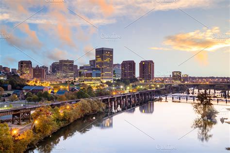Downtown Richmond, Virginia skyline | High-Quality Architecture Stock