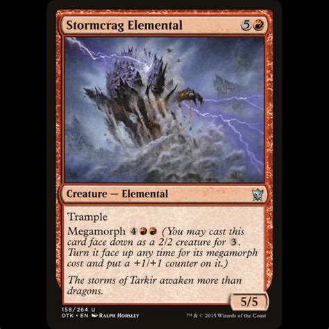 Mtg Elemental De Rocatormenta Stormcrag Elemental Dragons Of Tarkir