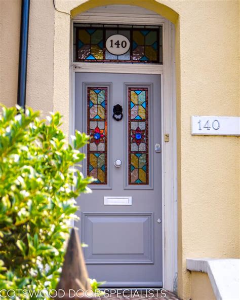 Lavender Victorian Stained Glass Door Cotswood Doors London