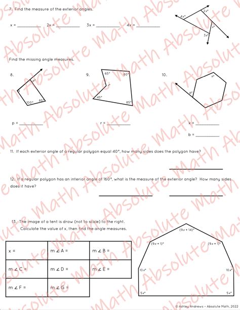 Angles Of Polygons Practice Made By Teachers