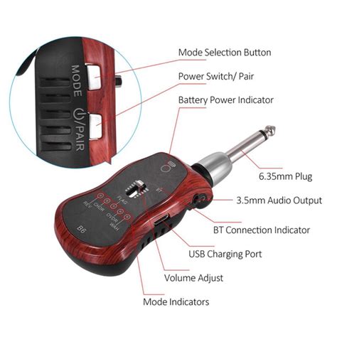 B6 Guitar Headphone Amp Mini Plug Guitar Amplifier Bluetooth ...