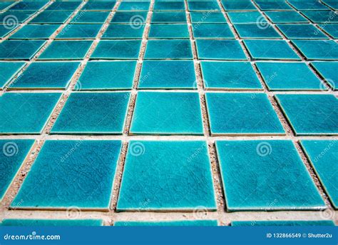 Close Up of Blue Swimming Pool Tiled Floor. Architect and Construction ...