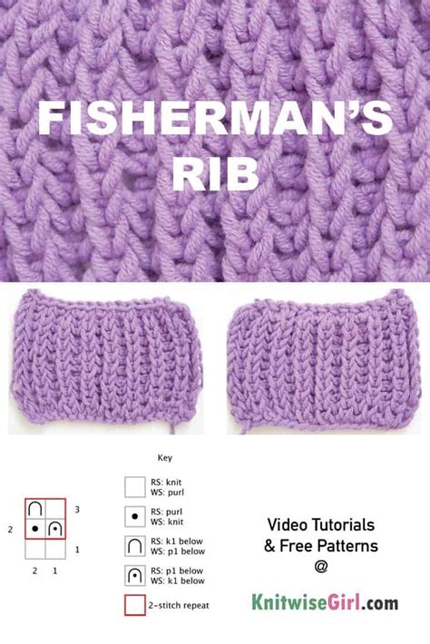 Fisherman S Rib Knit Stitch How To Knit The Fisherman S Rib Pattern