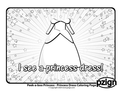 Peek A Boo Princess Coloring Pages Pzign