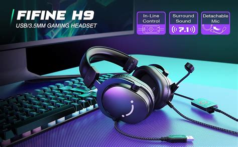 Fifine Gaming Headset Usb Pc Headset With 35mm Audio Jack 71
