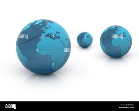 blue world globes stock photo alamy