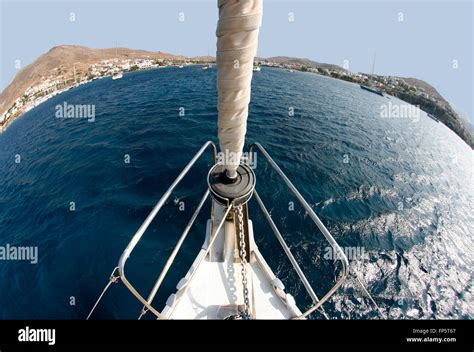 Sailing Yacht In The Mediterranean Sea Stock Photo Alamy