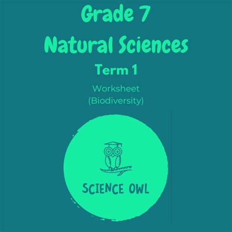 Natural Sciences Grade 7 Term 1 Worksheet Biodiversity • Teacha