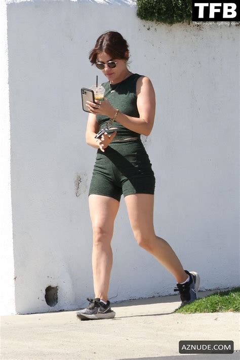 Lucy Hale Sexy Seen Flaunting Her Hot Body In Shorts During A Workout In La Aznude