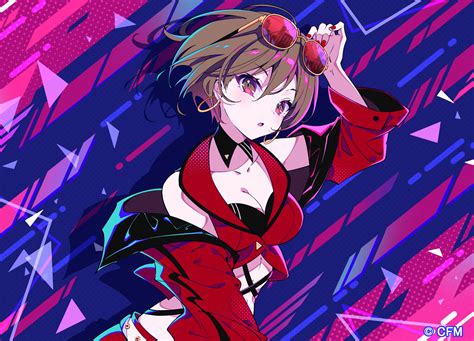 Breasts Brown Eyes Brown Hair Cleavage Meiko Short Hair Sunglasses Tatejima Uri Vocaloid