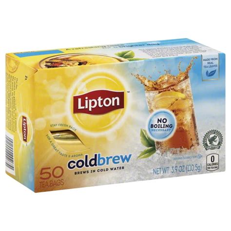 Lipton Cold Brew Black Iced Tea Bags 50 Ct