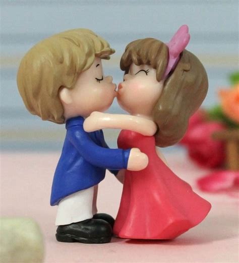 Buy Brown Blue Romantic Love Kissing Couple Gift Set Of Polyresin