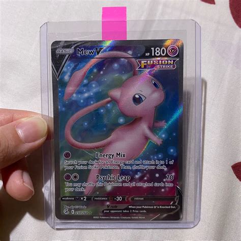 Mew V Full Art Fusion Strike Hobbies Toys Toys Games On Carousell