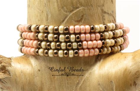 Seed Bead Leather Wrap Bracelet Boho Leather Wrap Beaded Etsy