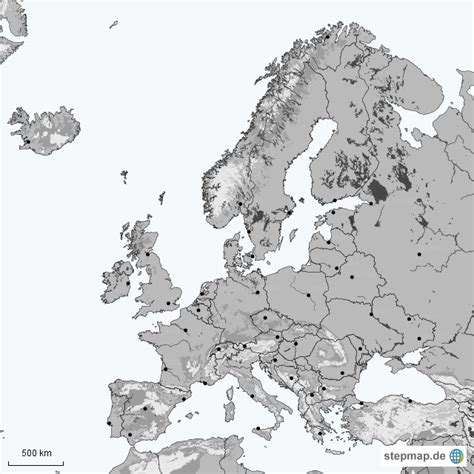 Stumme Karte Von Sabehl Landkarte Für Europa