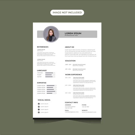 Premium Vector Professional Curriculum Vitae Template