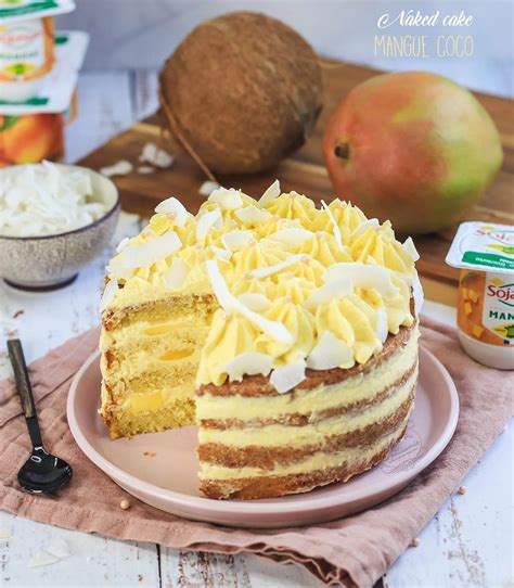 Naked cake mangue noix de coco Il était une fois la pâtisserie