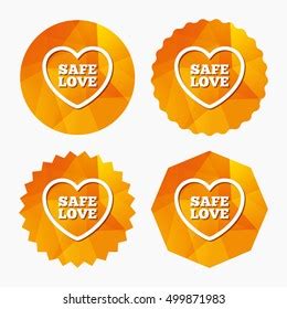 Safe Love Sign Icon Safe Sex Stock Vector Royalty Free 499871983