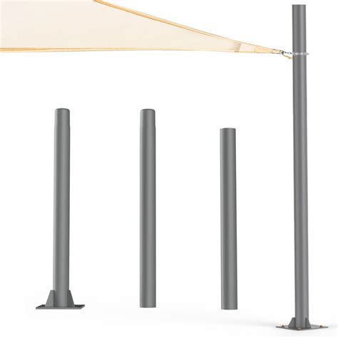 Lonseng Sun Shade Sail Poles Heavy Duty 10 Ft Sun Shade Sail Mounting