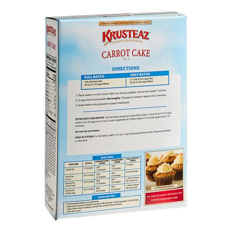 Krusteaz Professional Lb Carrot Cake Mix Case