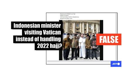 Photo Of Indonesian Religious Affairs Minister At Vatican Taken In 2019