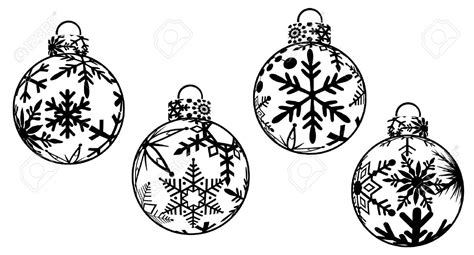 Free Christmas Ornaments Clipart Black And White, Download Free Christmas Ornaments Clipart ...