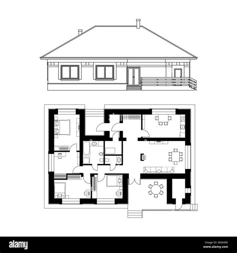 Working Drawing Residential House Plan