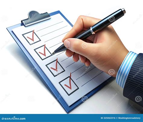 Checklist And Form Checkbox Pen Business Office Concept Survey Test