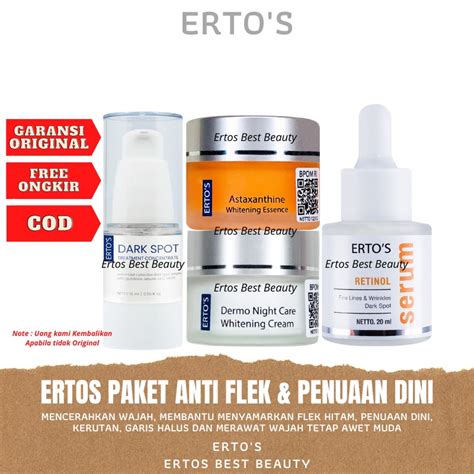 Jual Ertos Paket Anti Flek Hitam Penuaan Dini Dan Whitening Shopee