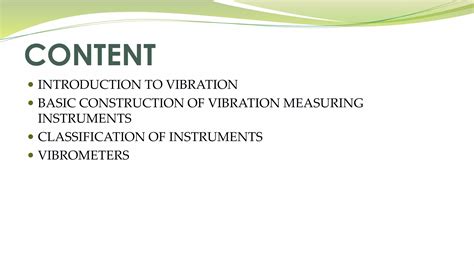 Vibration Measurements PPT